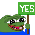 :Pepe yes Sign: